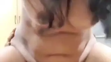 Cute MILF nude fucking husband friend dick mms