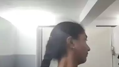 Cute girlfriend hot boobs showing viral video making