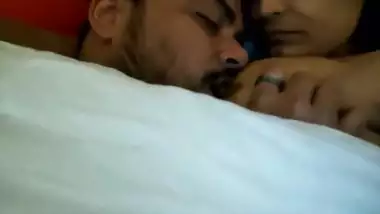 Licking and tickling boobs of beautiful GF