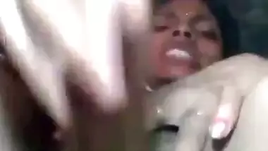 Desi using chapati rod dildo to masturbate