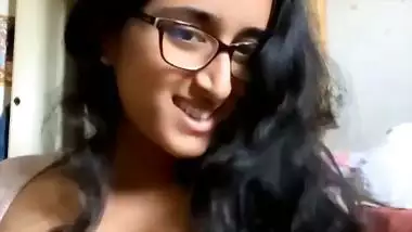 Indian girl without bra shows beautiful naked boobs