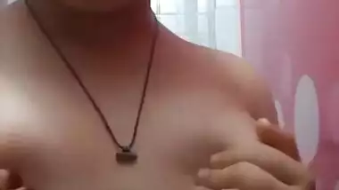 Beautiful village girl white boobs pressing