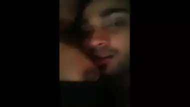 Large mangos Indian college girlfriend gets mounds sucked by boyfriend