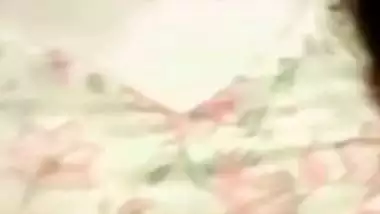 Pointed breasts show and pussy expose by cute girl