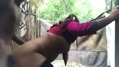 Standing outdoor desi sex of Jija Sali