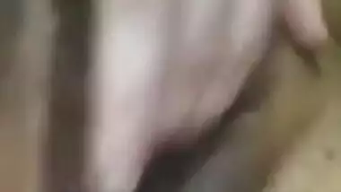 Pakistani wife fingering pussy on selfie cam