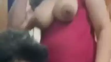 Pakistani wife feeding big boobs to husband viral MMS