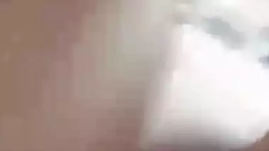 Cute smiling face girl naked on video call to lover