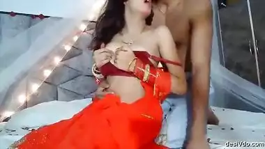 Desi Suhagraat on Cam Blowjob Fingering Boobs Biting