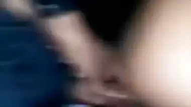 Wife romance and sex with husband with video call to lover