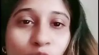Beautiful wife shows boobs on video call to ex-lover