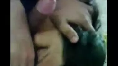 Desi Indian village babe sucks her lover off