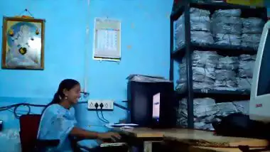 Andhra Lady Almost Caught By Boss Having Risky Sex At Work