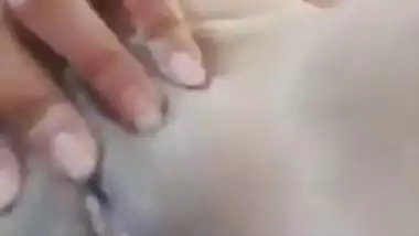 Attractive girl shows big boobs and pussy to boyfriend