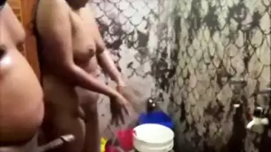 Bathing and fucking in bathroom by desi couple