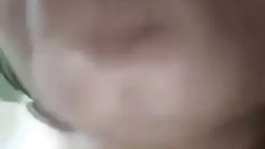 Cute chubby Indian GF lifting nighty and showing pussy