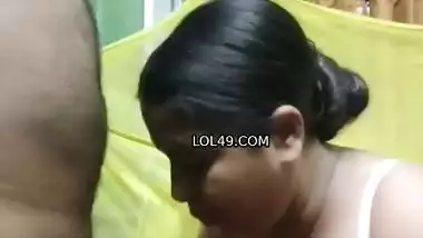 Firm boobs desi wife blowjob to husband thick dick