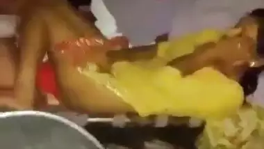 Old man drills his young granddaughter into the bed