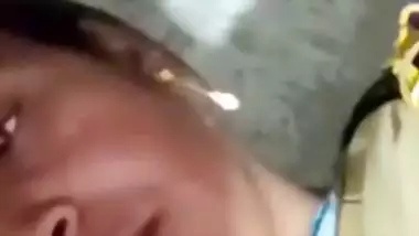 Tattooed Tamil aunty shows big long nipples to lover