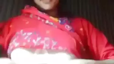 Village girl pressing boobs topless viral show