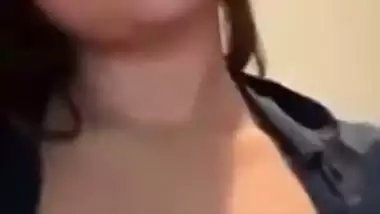 Sexy IT babe enjoys video call sex with her horny colleague